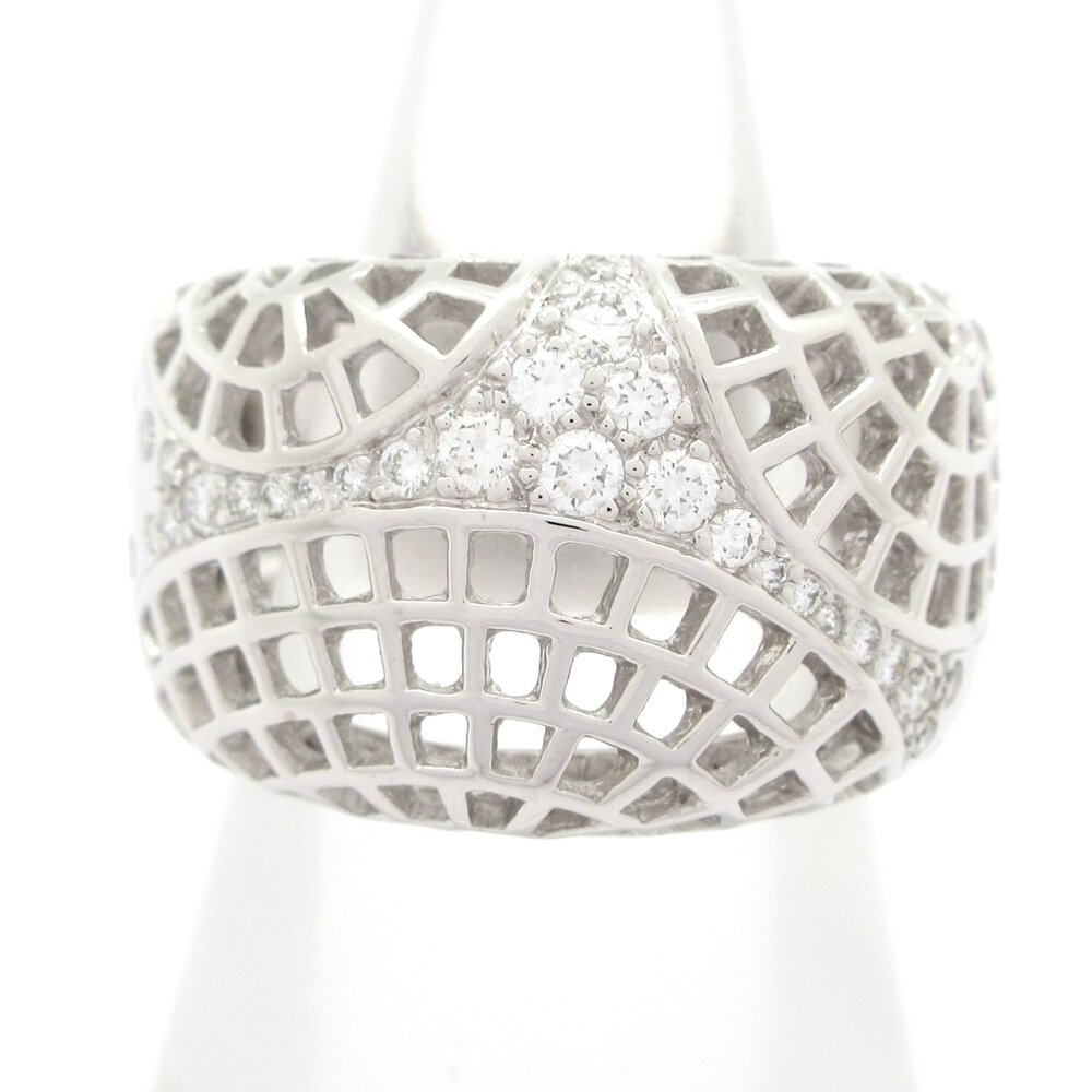 Cartier Nouvelle Vague Ring 18K White Gold Diamond